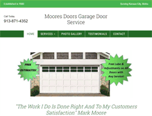 Tablet Screenshot of moores-doors.com